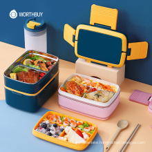 Japanese 18/8 Stainless Steel Lunch Box For Kids School Leak-Proof Bento Box With Compartment Food Storage Container